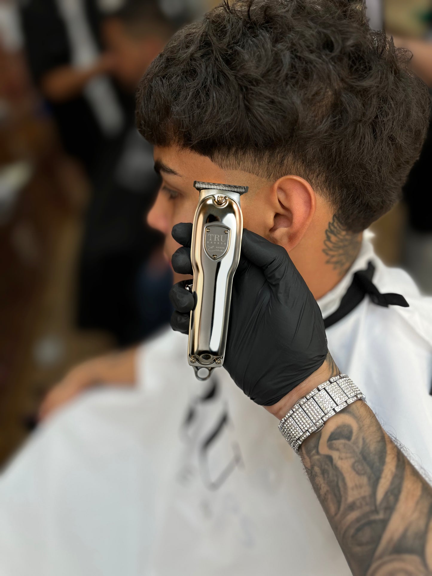 Trimmer para barba Patillera para Acabados Perfilador de barba Retoque Profesional Cuchilla T, Trimmer Profesional Acero Inoxidable alta durabilidad