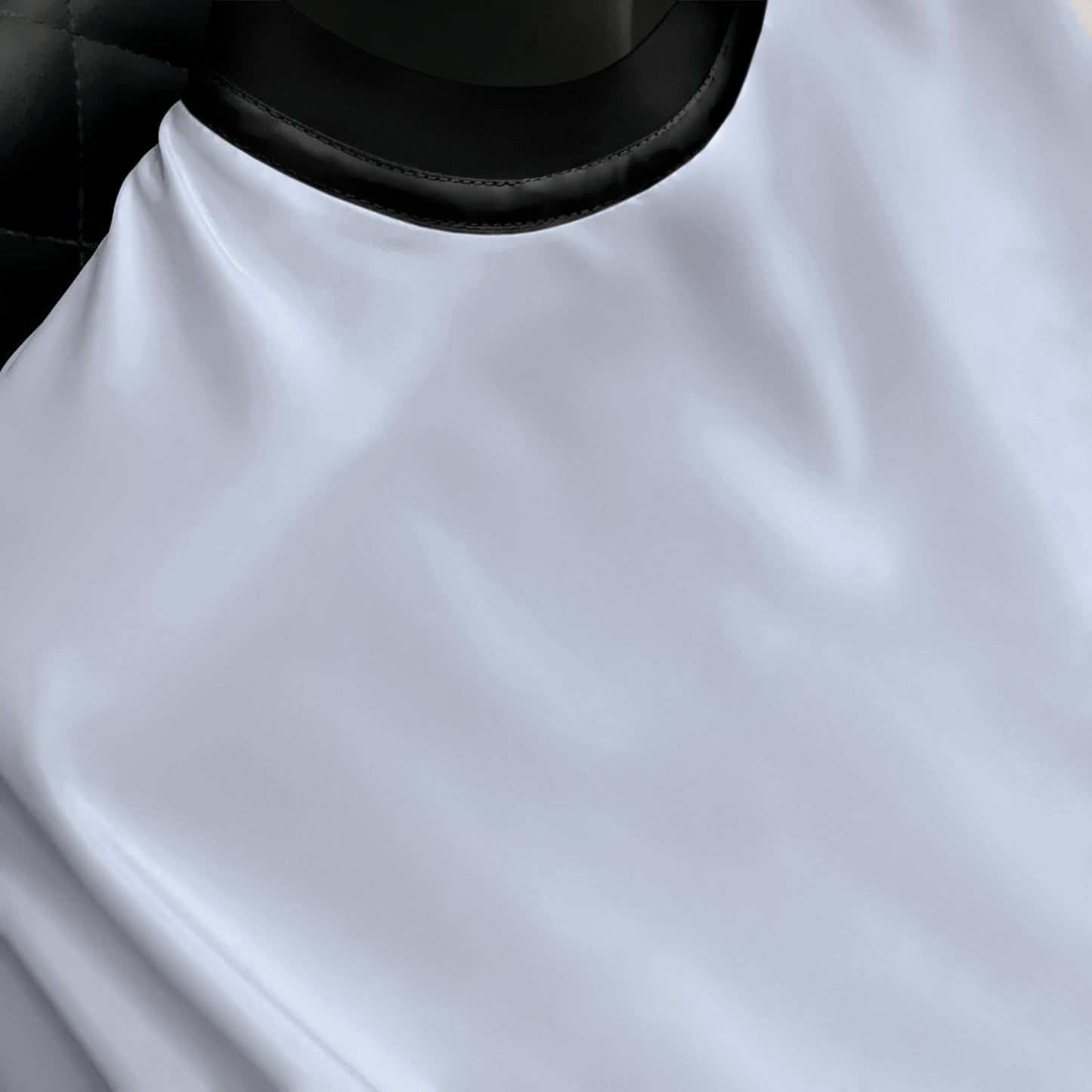 Capa de peluquería con cuello de silicona, 100% poliéster