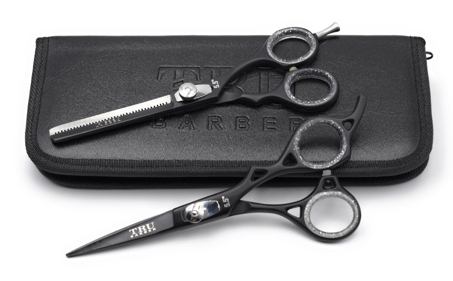 KIT Tijeras Barbero profesional para barbería y peluquería 5.50 pulgadas Corte + Pulir 5.50 pulgadas